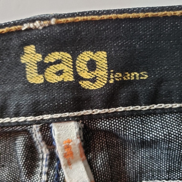 Dark Black Boot Cut Denim Jeans Stretch - Picture 3 of 8